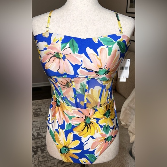 Sunshine 79 Sunflower Getaway Bandeau One Piece Swimsuit Size 12 New - Picture 11 of 12
